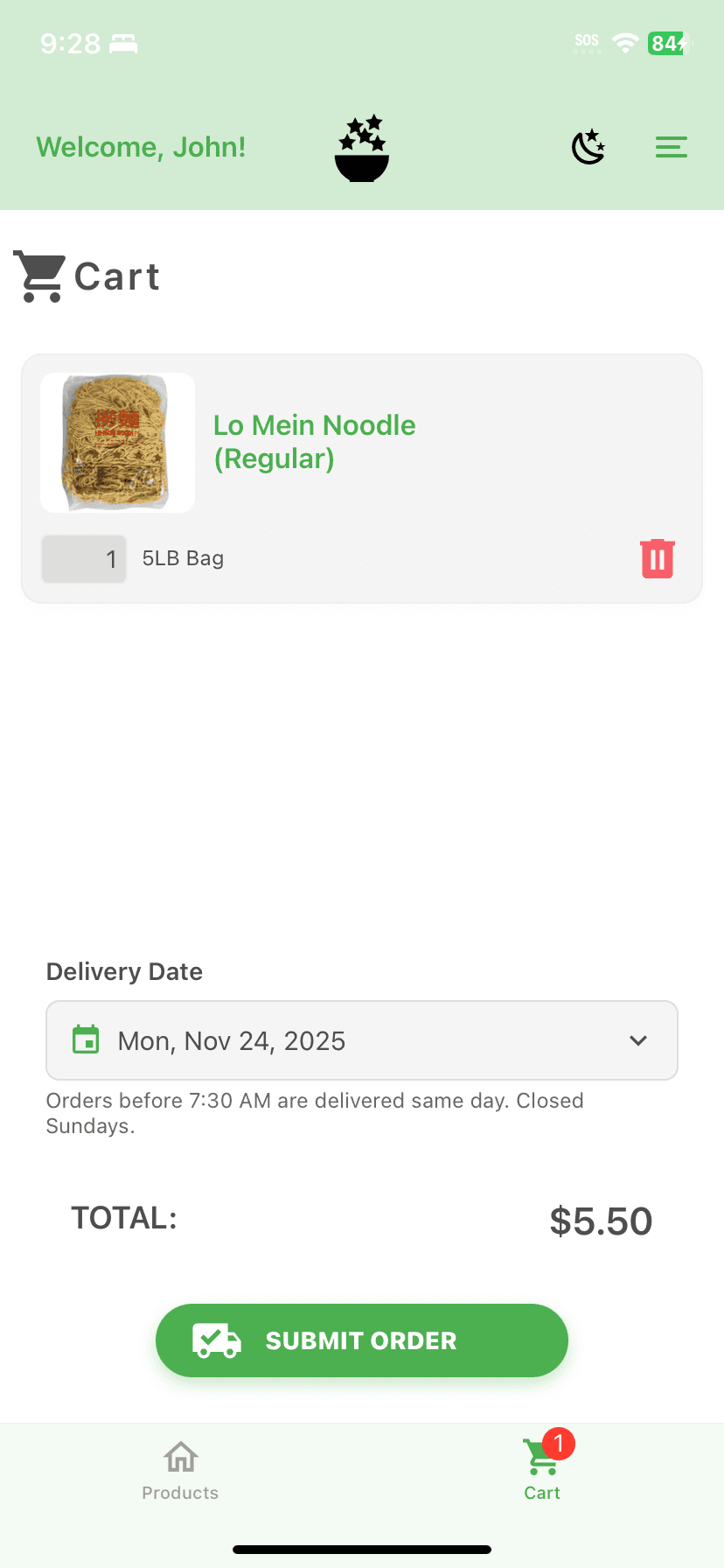 Step 3: Schedule delivery